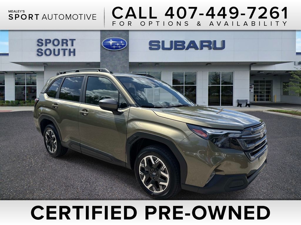 Autumn Green Metallic 2025 Subaru Forester Premium Crossover AWD SUV / Crossover All-Wheel Drive Continuously Variable Transmission