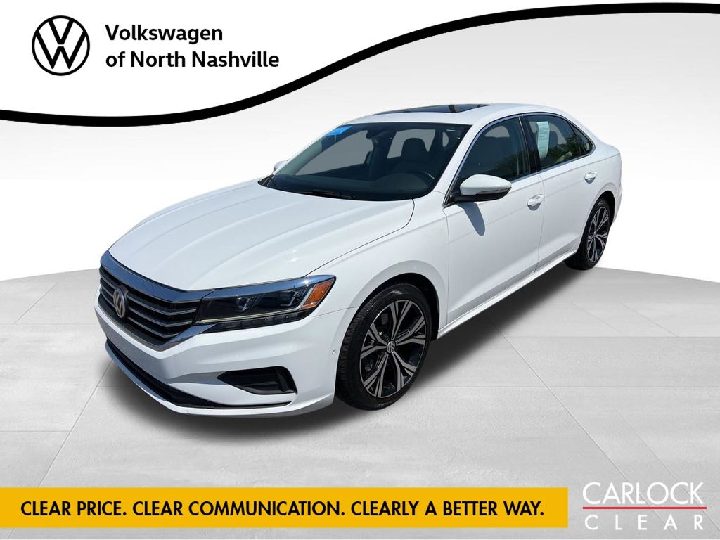 Pure White 2020 Volkswagen Passat 2.0T SEL FWD Sedan Front-Wheel Drive 6-Speed Automatic