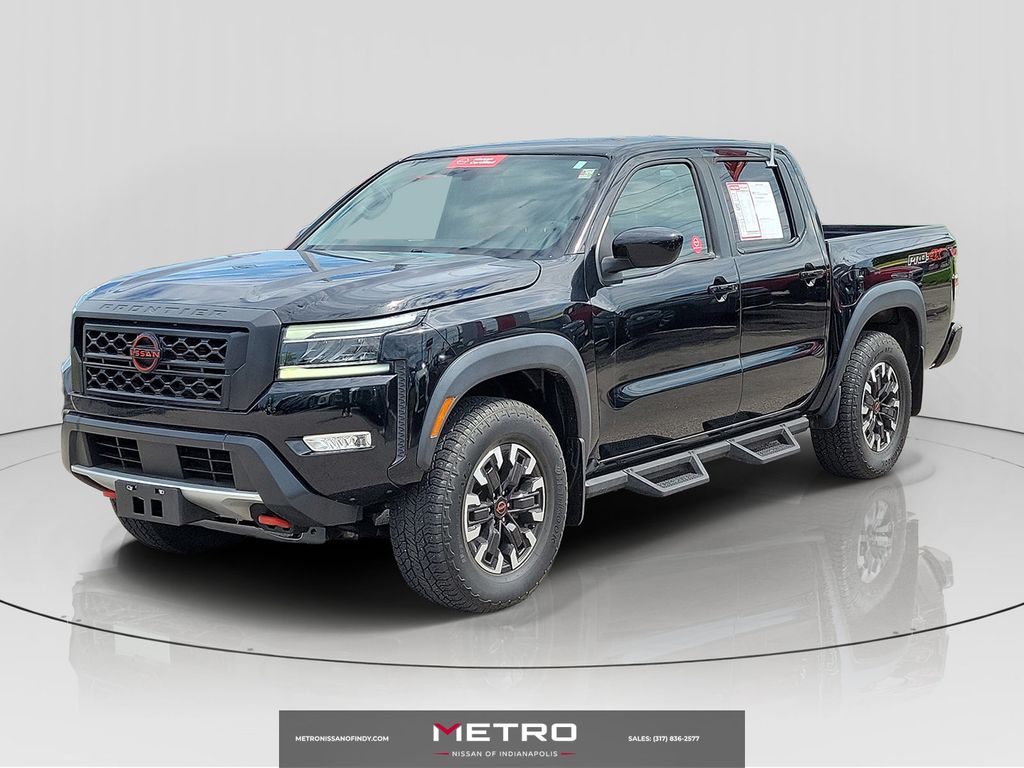 Super Black 2022 Nissan Frontier Pickup Truck Four-Wheel Drive 9-Speed Automatic