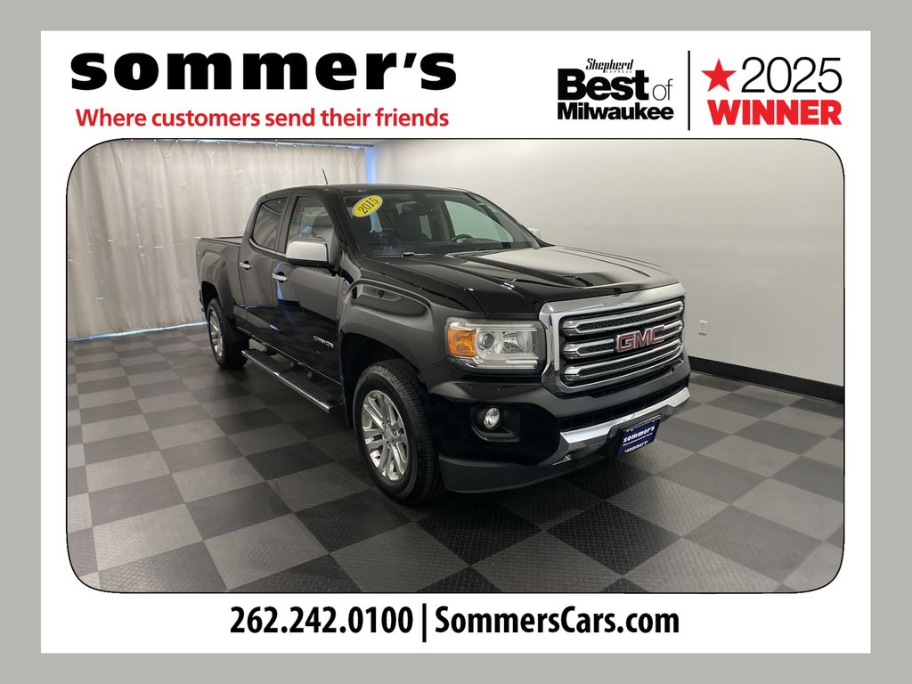 Onyx Black 2015 GMC Canyon Pickup Truck Four-Wheel Drive 6-Speed Automatic