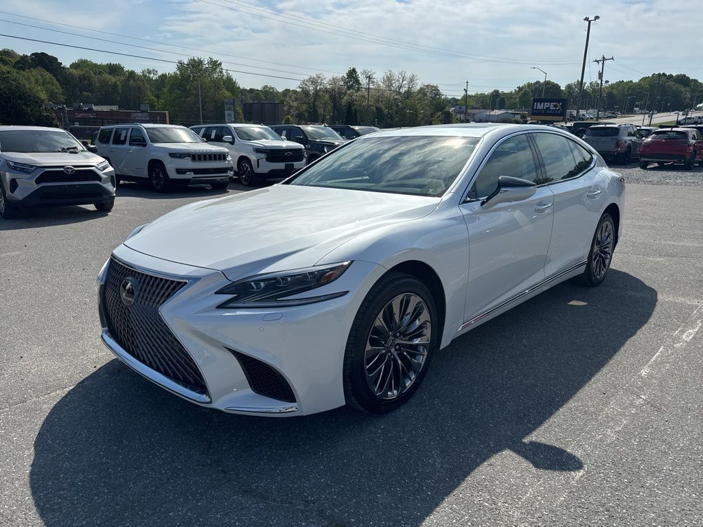White Pearl 2018 Lexus LS Hybrid 500h RWD Sedan Rear-Wheel Drive Continuously Variable Transmission