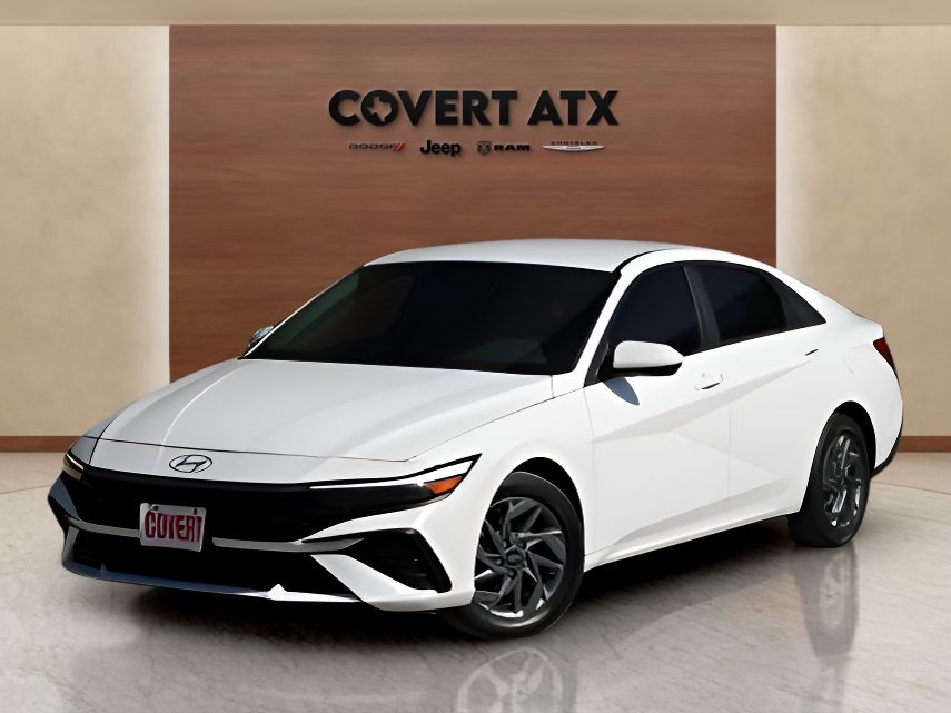 Serenity White 2024 Hyundai Elantra SEL FWD Sedan Front-Wheel Drive Continuously Variable Transmission