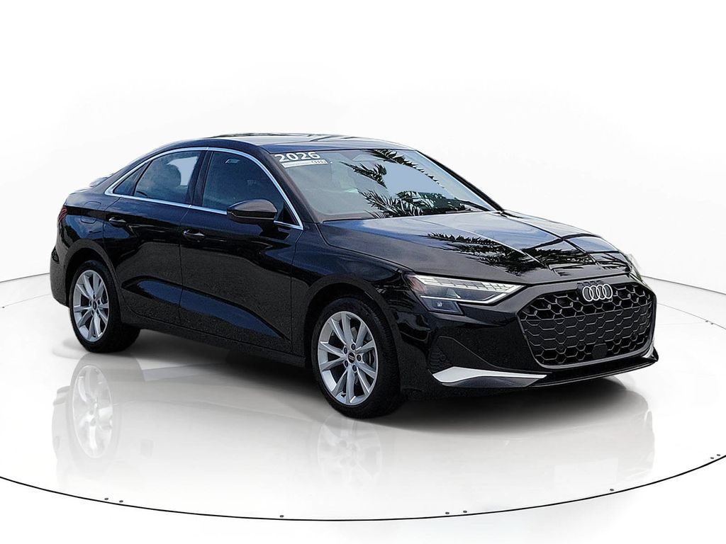 Brilliant Black 2026 Audi A3 Sedan All-Wheel Drive 7-Speed Automatic