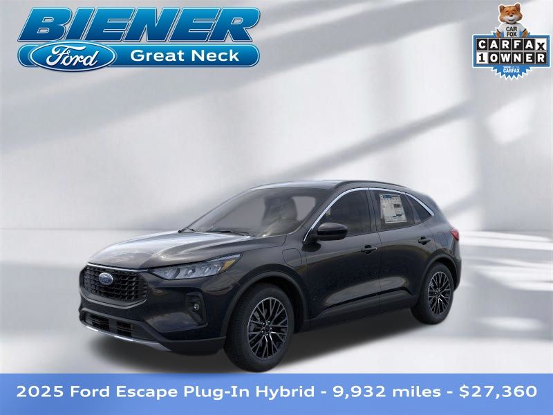 Agate Black Metallic 2025 Ford Escape Hybrid Plug-in SUV / Crossover Front-Wheel Drive Continuously Variable Transmission