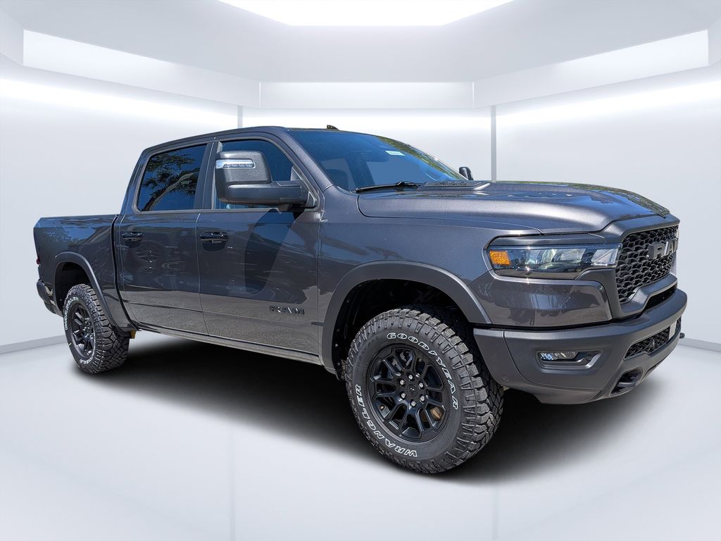 Gray (Granite Crystal Metallic Clearcoat) 2026 RAM 1500 Rebel Crew Cab 4WD Pickup Truck Four-Wheel Drive 8-Speed Automatic