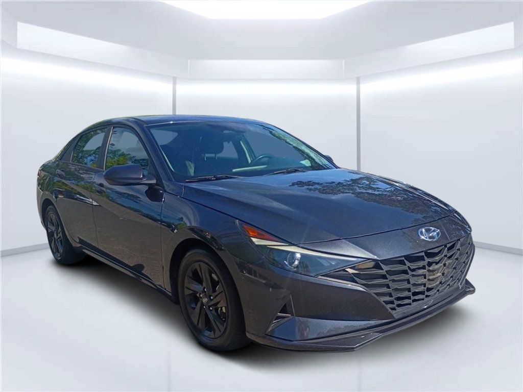 Portofino Gray 2021 Hyundai Elantra Sedan Front-Wheel Drive Continuously Variable Transmission