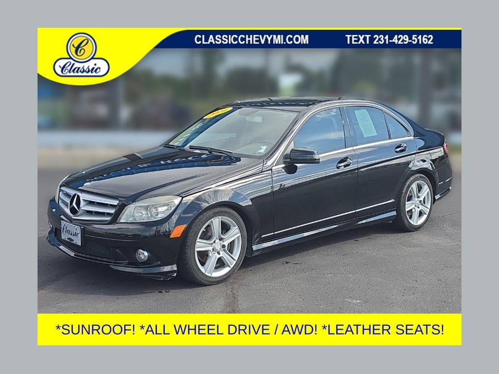 Black 2010 Mercedes-Benz C-Class Sedan 7-Speed Automatic