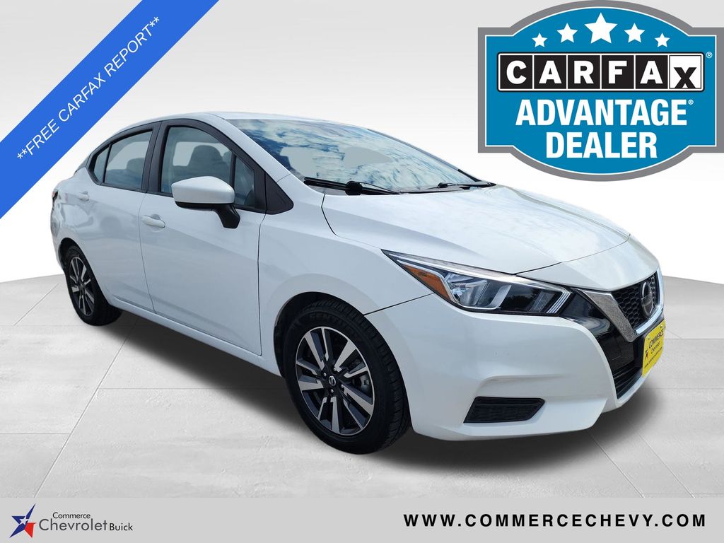 Aspen White Tricoat 2022 Nissan Versa SV FWD Sedan Front-Wheel Drive Continuously Variable Transmission