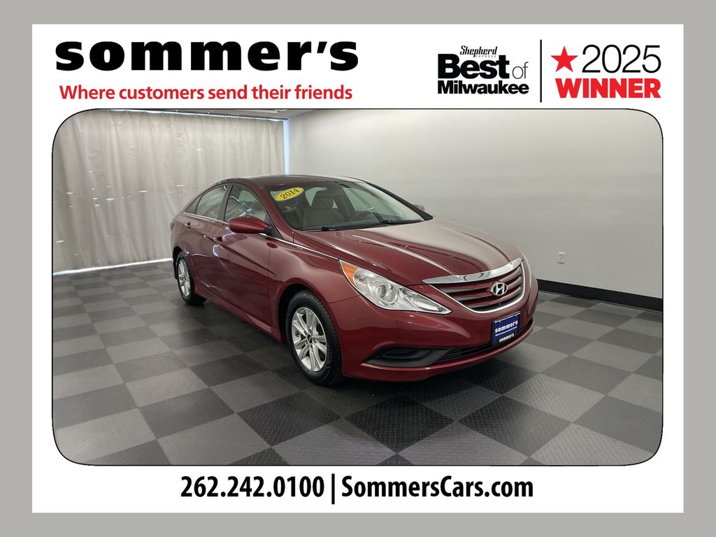 Venetian Red Metallic 2014 Hyundai Sonata Sedan Front-Wheel Drive 6-Speed Automatic