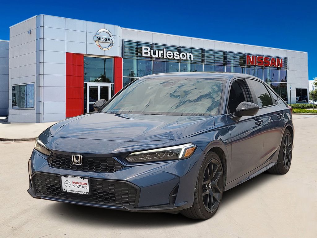 Blue Lagoon Pearl 2025 Honda Civic Hybrid Sedan Front-Wheel Drive Continuously Variable Transmission