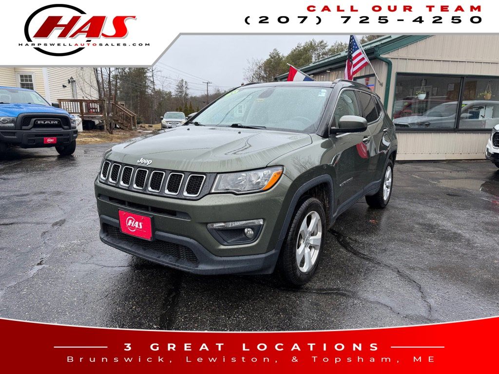 Olive Green Pearlcoat 2020 Jeep Compass Latitude 4WD SUV / Crossover Four-Wheel Drive 6-Speed Manual