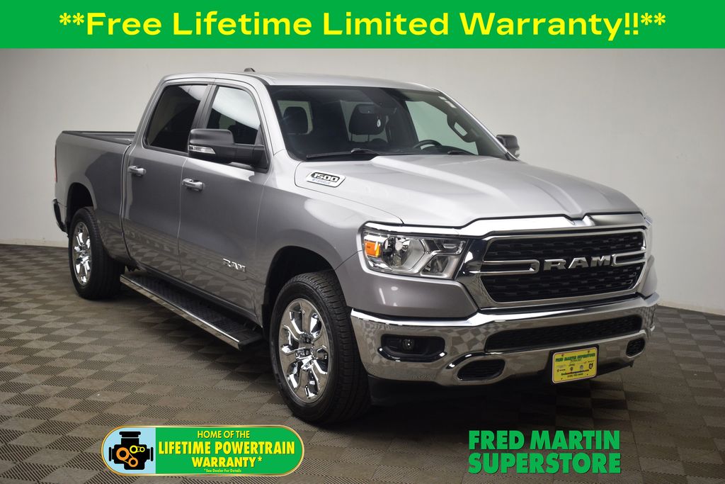 Billet Silver Metallic Clearcoat 2022 RAM 1500 Pickup Truck Four-Wheel Drive 8-Speed Automatic