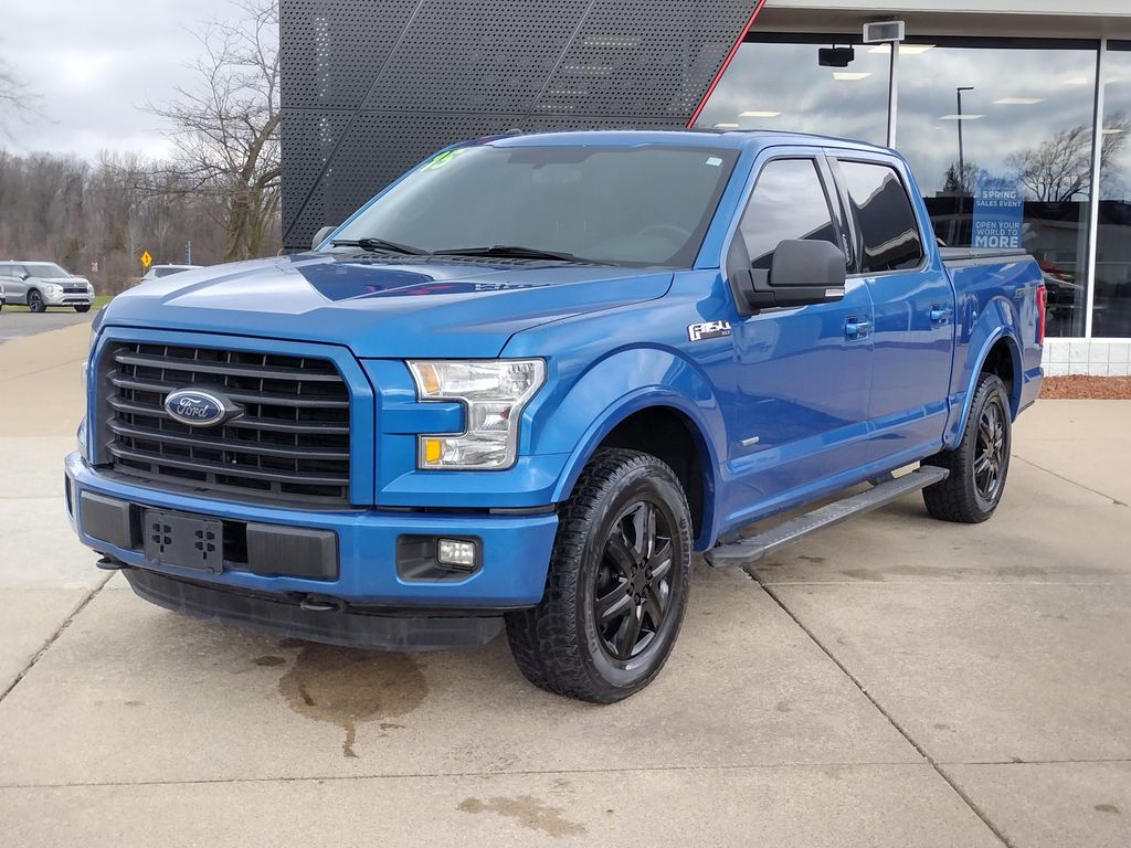 Blue Flame 2015 Ford F-150 XLT SuperCrew 4WD Pickup Truck Four-Wheel Drive 6-Speed Automatic