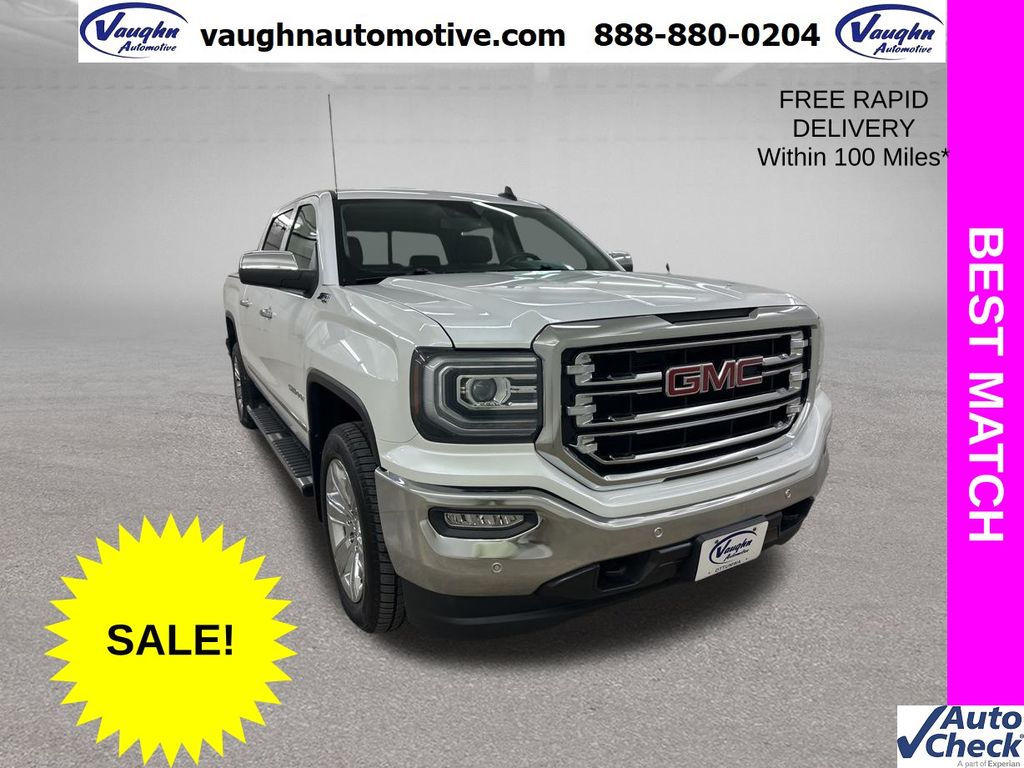 White Frost Tricoat 2018 GMC Sierra 1500 Pickup Truck Four-Wheel Drive 8-Speed Automatic Overdrive