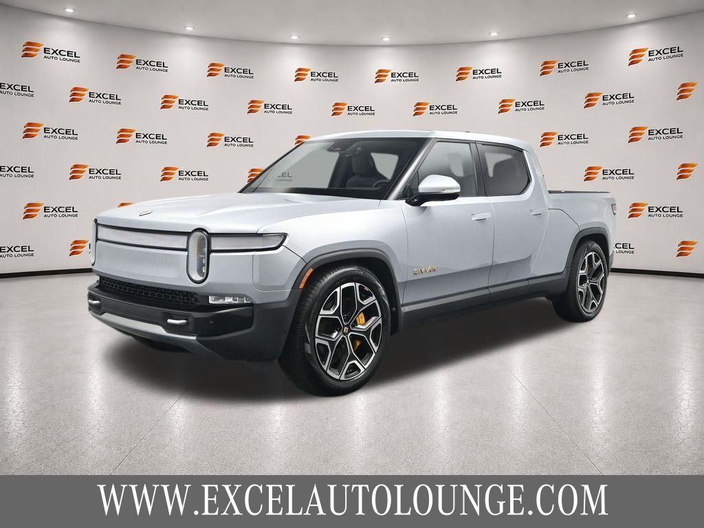 Silver 2022 Rivian R1T Pickup Truck All-Wheel Drive 1-Speed Automatic
