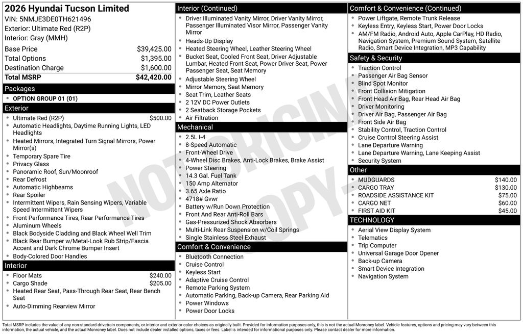 Used 2026 Red Hyundai Limited image 2