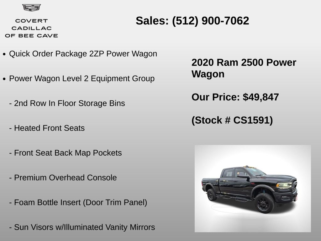 Used Car 2020 Ram 2500  Power Wagon For Sale Under $50,000 In Austin, Texas