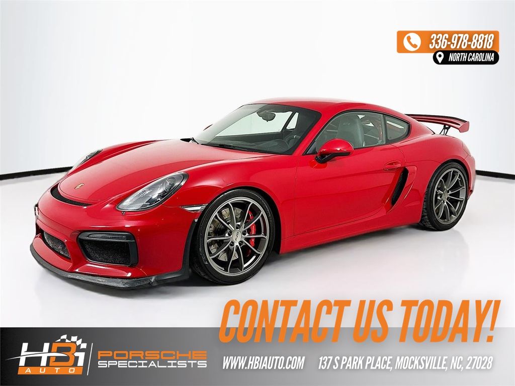Carmine Red 2016 Porsche Cayman GT4 Coupe Rear-Wheel Drive 6-Speed Manual