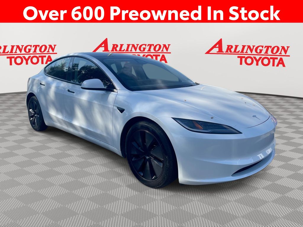 Pearl White Multi-Coat 2025 Tesla Model 3 Long Range AWD Sedan All-Wheel Drive 1-Speed Automatic