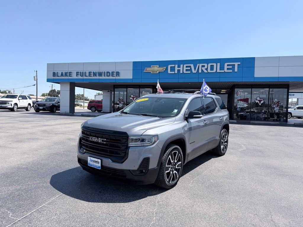 Gray (Satin Steel Metallic) 2021 GMC Acadia SUV / Crossover Front-Wheel Drive 9-Speed Automatic
