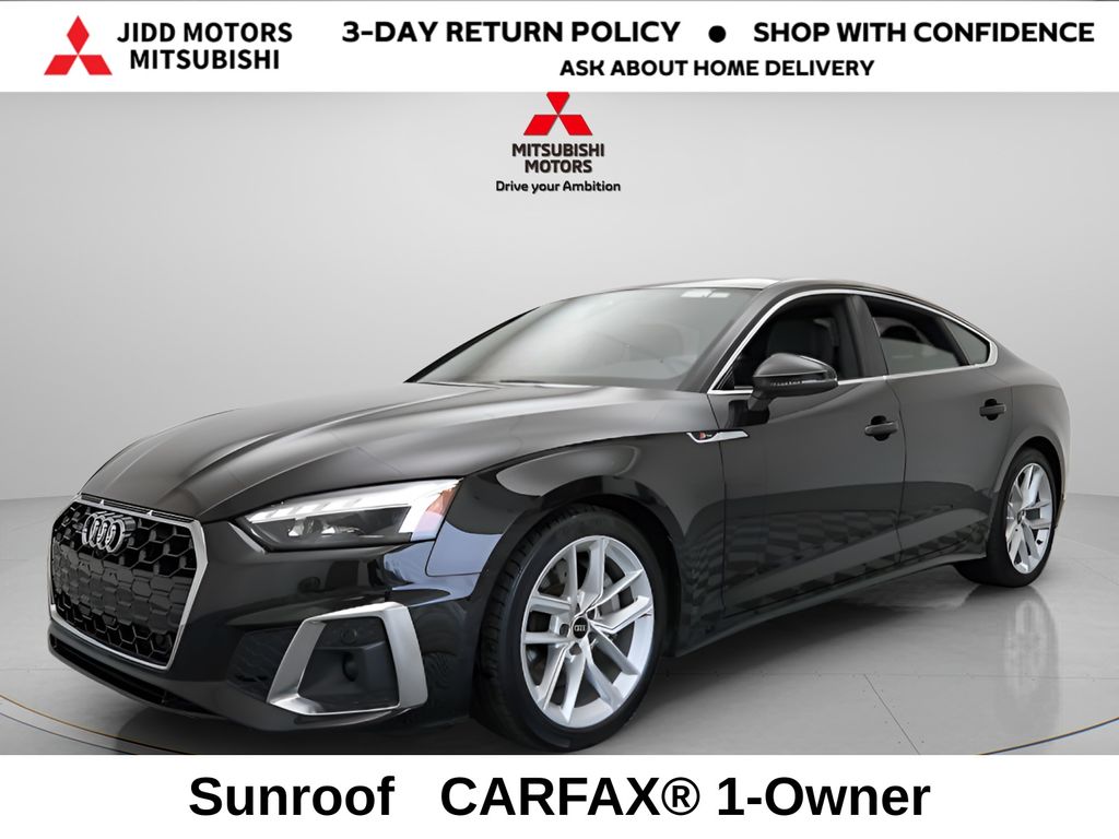 Black Metallic 2023 Audi A5 Sportback quattro Premium Plus S Line 45 TFSI AWD Sedan All-Wheel Drive 7-Speed Automatic
