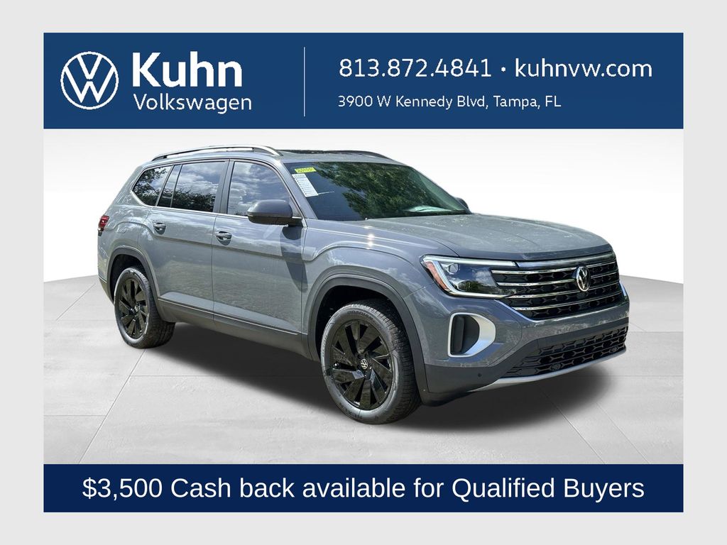 Pure Gray 2026 Volkswagen Atlas SUV / Crossover Front-Wheel Drive 8-Speed Automatic