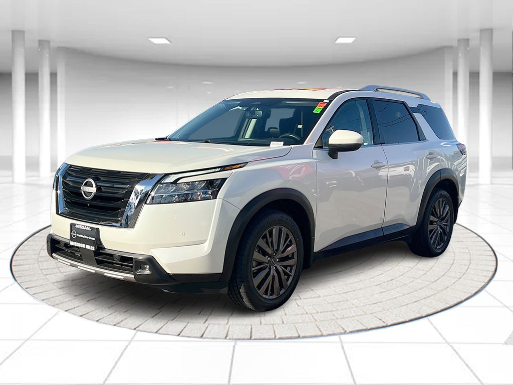 Pearl White 2022 Nissan Pathfinder SUV / Crossover Front-Wheel Drive 9-Speed Automatic