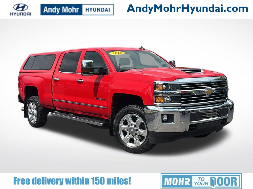 Red 2018 Chevrolet Silverado 2500HD Pickup Truck Four-Wheel Drive 6-Speed Automatic