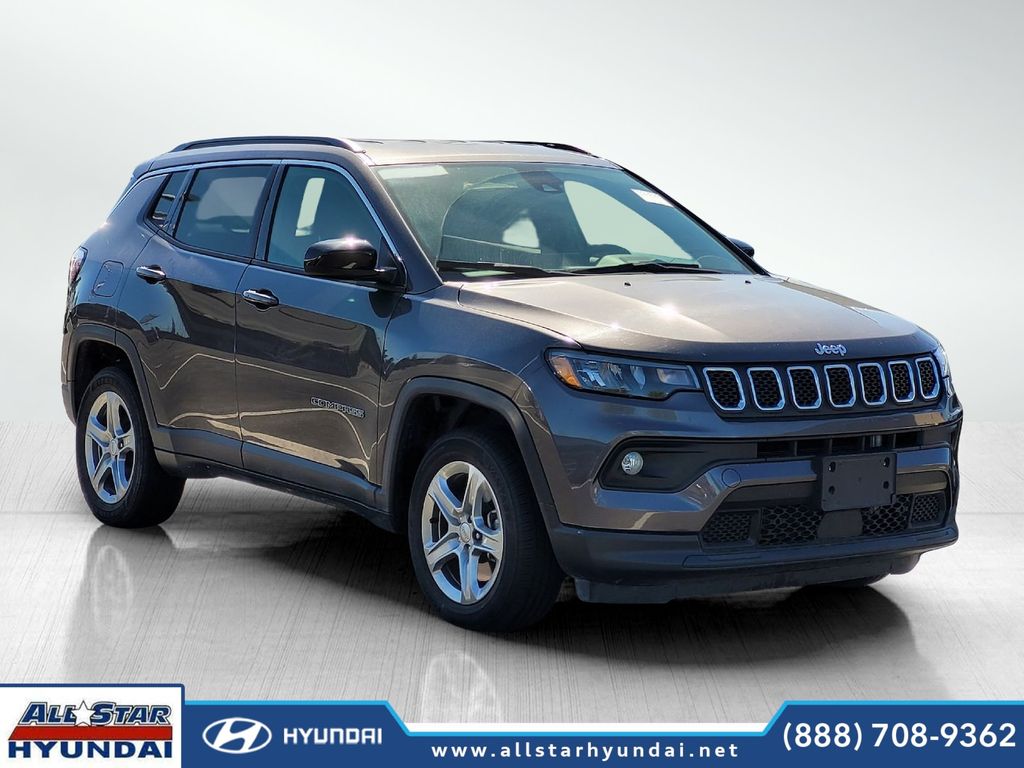Gray 2024 Jeep Compass Latitude 4WD SUV / Crossover Four-Wheel Drive 8-Speed Automatic