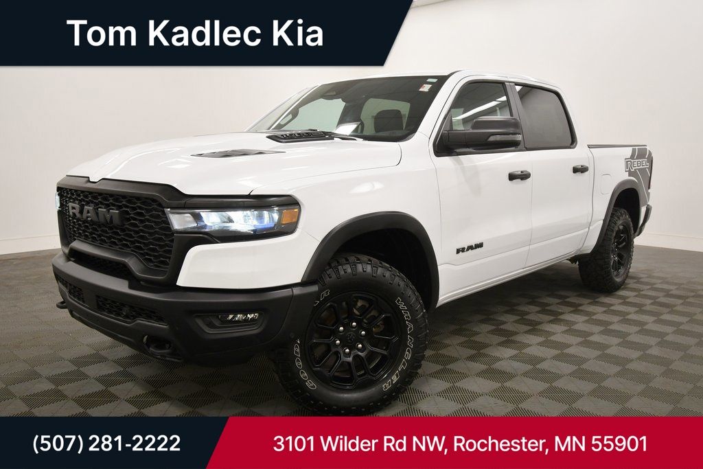 Bright White Clearcoat 2025 RAM 1500 Pickup Truck Four-Wheel Drive 8-Speed Automatic