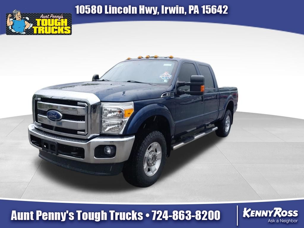 Blue 2016 Ford F-250 Super Duty XLT Crew Cab 4WD Pickup Truck Four-Wheel Drive 6-Speed Automatic