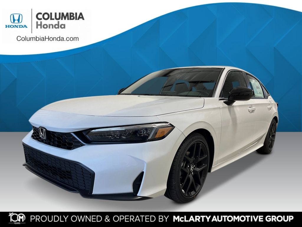 Platinum White Pearl 2026 Honda Civic Sedan Front-Wheel Drive Continuously Variable Transmission