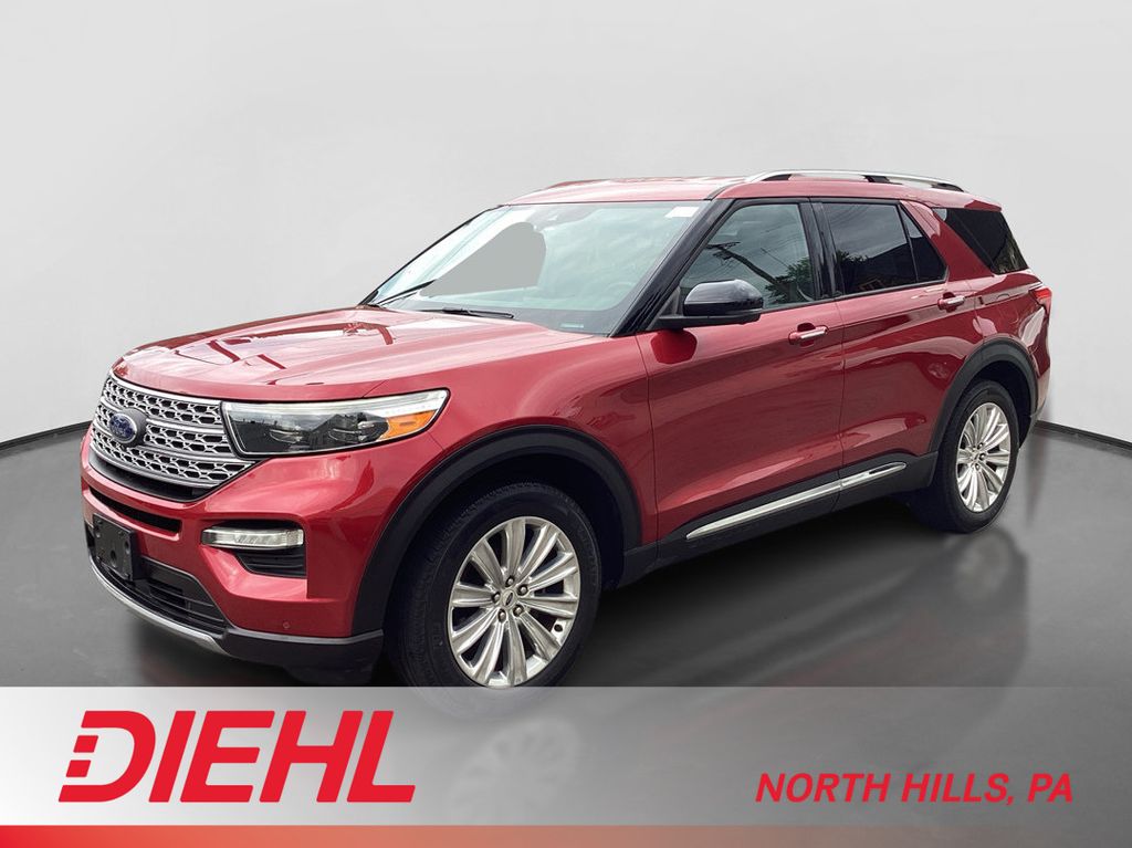 Red Metallic 2020 Ford Explorer Limited AWD SUV / Crossover All-Wheel Drive Automatic