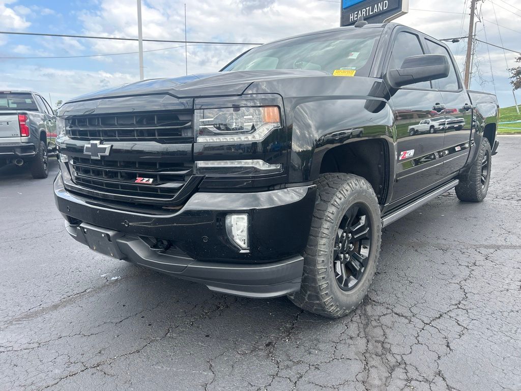 Black 2018 Chevrolet Silverado 1500 LTZ Crew Cab 4WD Pickup Truck Four-Wheel Drive 8-Speed Automatic Overdrive