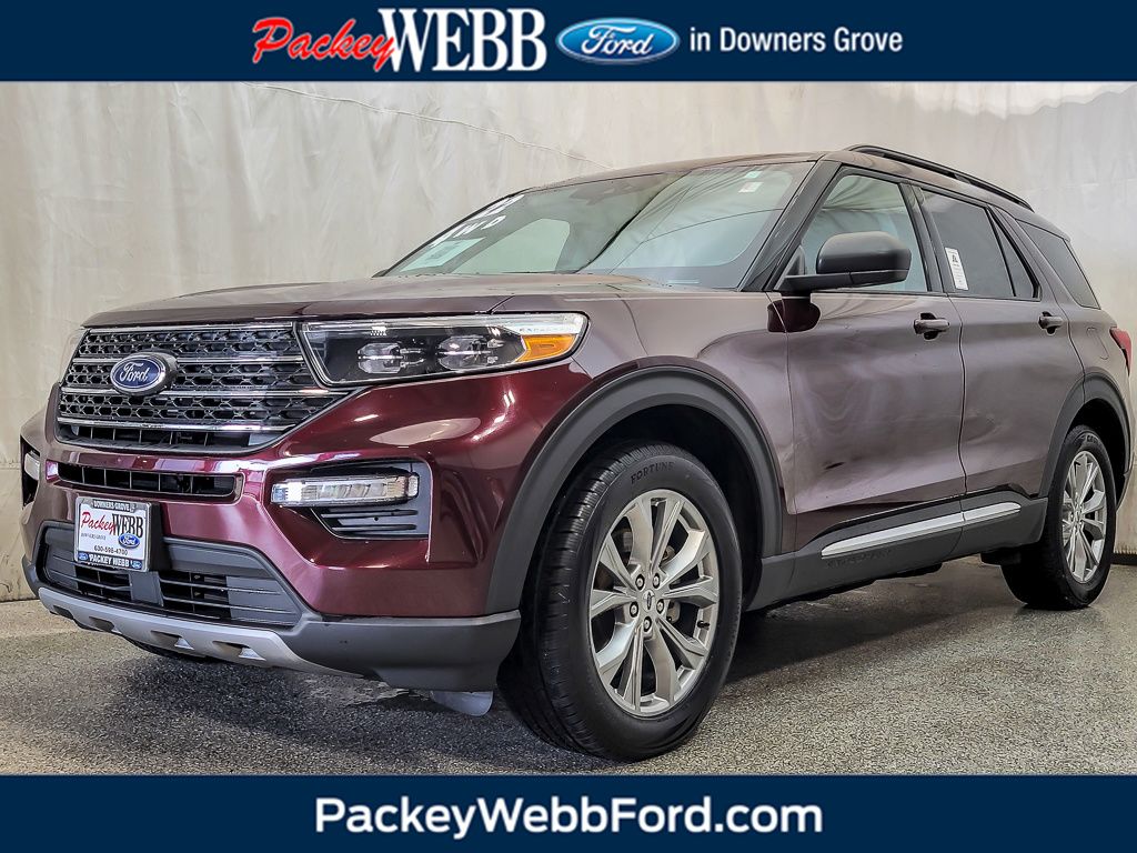 Red (Burgundy Velvet Tinted Clearcoat) 2022 Ford Explorer SUV / Crossover All-Wheel Drive Automatic