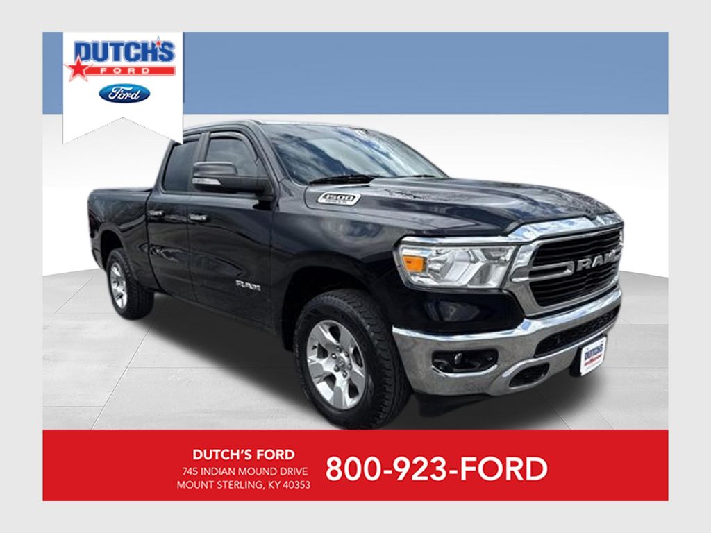 Diamond Black Crystal Pearlcoat 2020 RAM 1500 Big Horn Quad Cab 4WD Pickup Truck Four-Wheel Drive 8-Speed Automatic