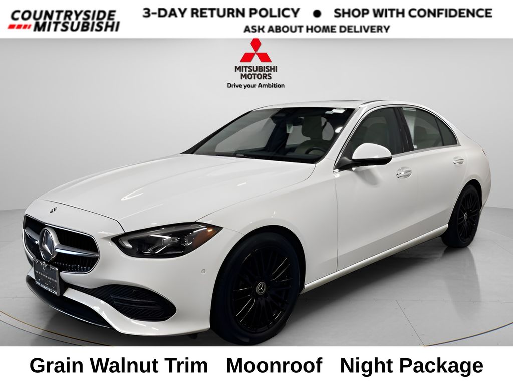 White 2025 Mercedes-Benz C-Class Sedan All-Wheel Drive 9-Speed Automatic