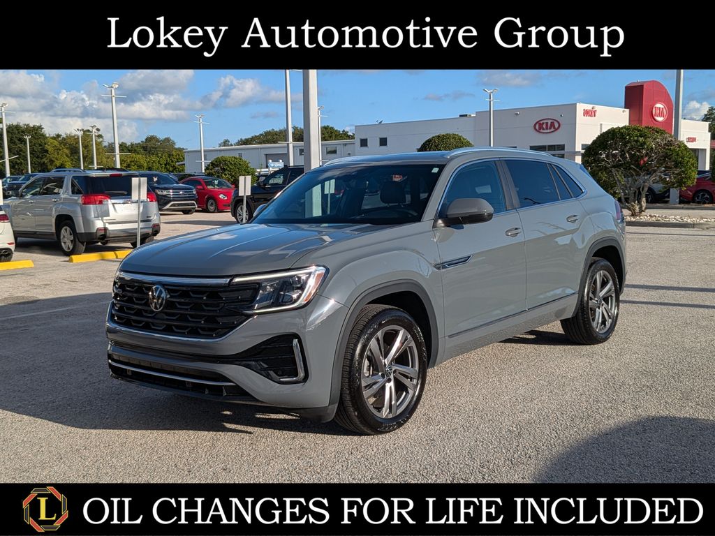 Pure Gray 2024 Volkswagen Atlas Cross Sport SUV / Crossover All-Wheel Drive 8-Speed Automatic