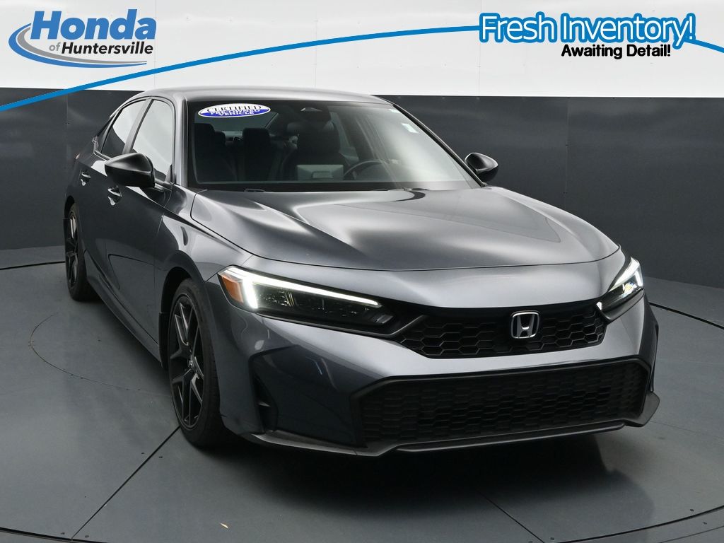 Meteorite Gray Metallic 2026 Honda Civic Sedan Front-Wheel Drive Continuously Variable Transmission