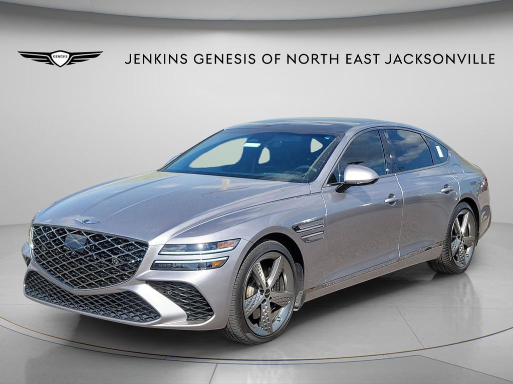 Savile Silver 2025 Genesis G80 3.5T Sport Prestige AWD Sedan All-Wheel Drive 8-Speed Automatic