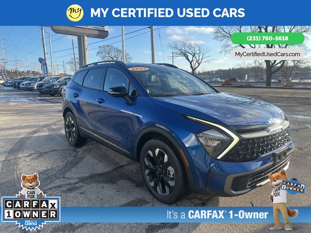Sapphire Blue 2023 Kia Sportage SUV / Crossover All-Wheel Drive 8-Speed Automatic