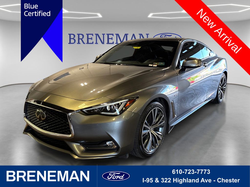 Gray (Graphite Shadow) 2019 INFINITI Q60 3.0t Luxe Coupe AWD Coupe All-Wheel Drive 7-Speed Automatic