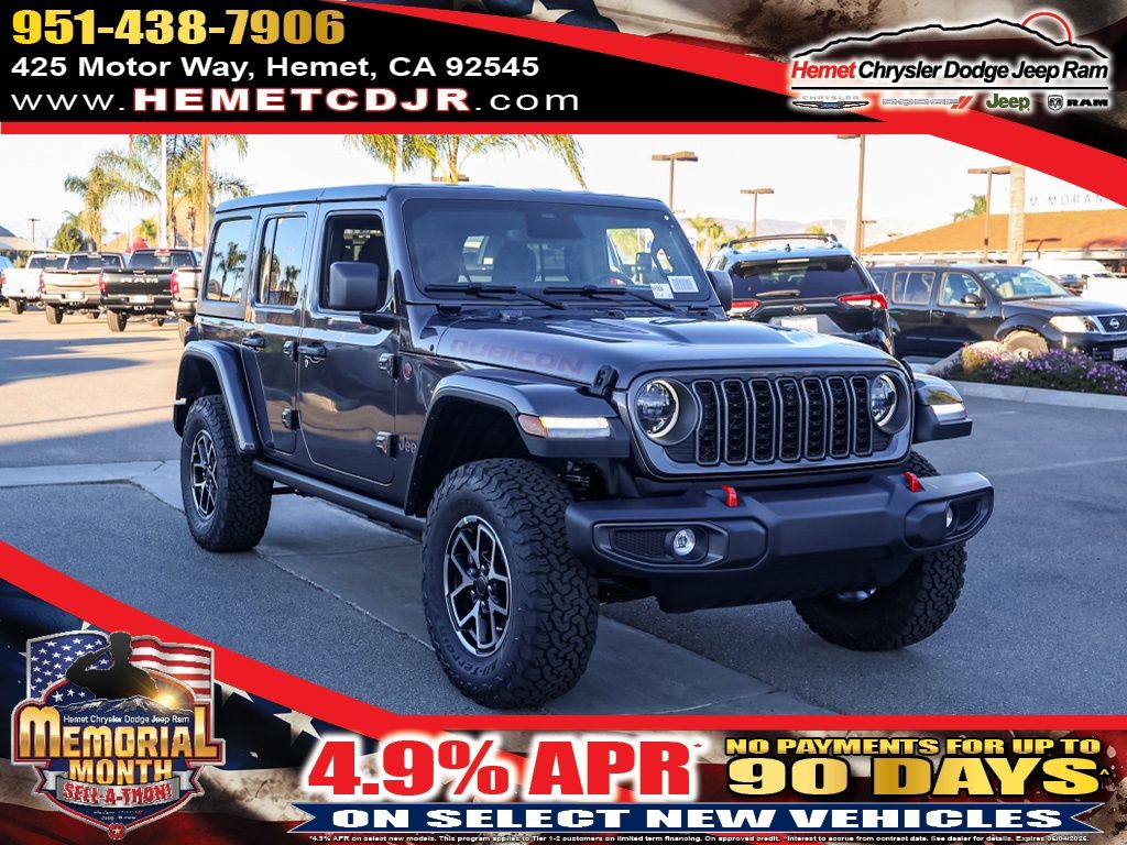 Gray (Granite Crystal Metallic Clearcoat) 2026 Jeep Wrangler Rubicon 4-Door 4WD SUV / Crossover Four-Wheel Drive 8-Speed Automatic