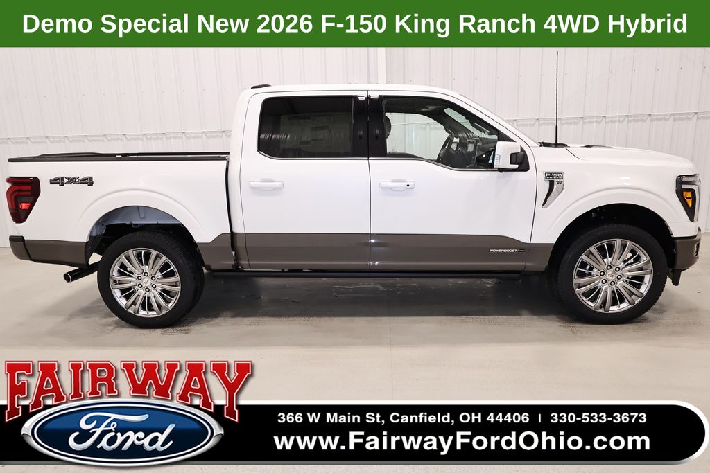 Star White Metallic Tri-Coat 2026 Ford F-150 King Ranch SuperCrew 4WD Pickup Truck Four-Wheel Drive Automatic