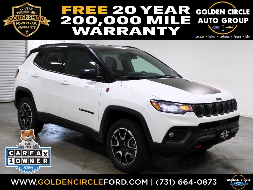 Bright White Clearcoat 2025 Jeep Compass Trailhawk 4WD SUV / Crossover Four-Wheel Drive 8-Speed Automatic