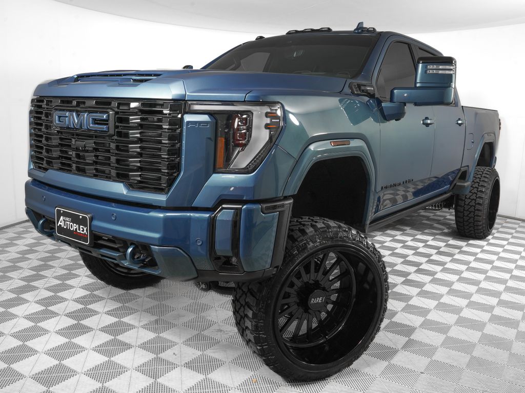 Downpour Metallic 2025 GMC Sierra 2500HD Denali Ultimate Crew Cab 4WD Pickup Truck Four-Wheel Drive Automatic