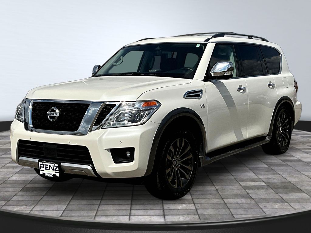 Pearl White 2018 Nissan Armada SUV / Crossover Four-Wheel Drive 7-Speed Automatic
