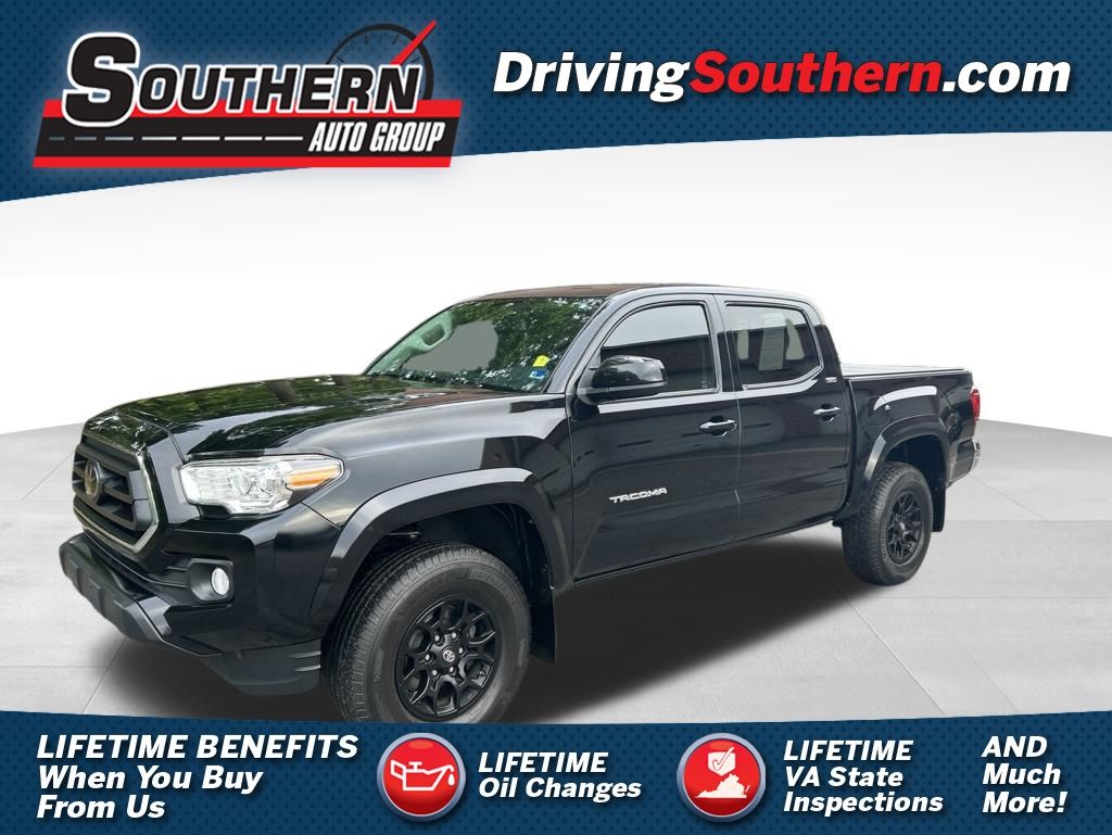 Midnight Black Metallic 2020 Toyota Tacoma SR5 V6 Double Cab 4WD Pickup Truck Four-Wheel Drive 6-Speed Automatic