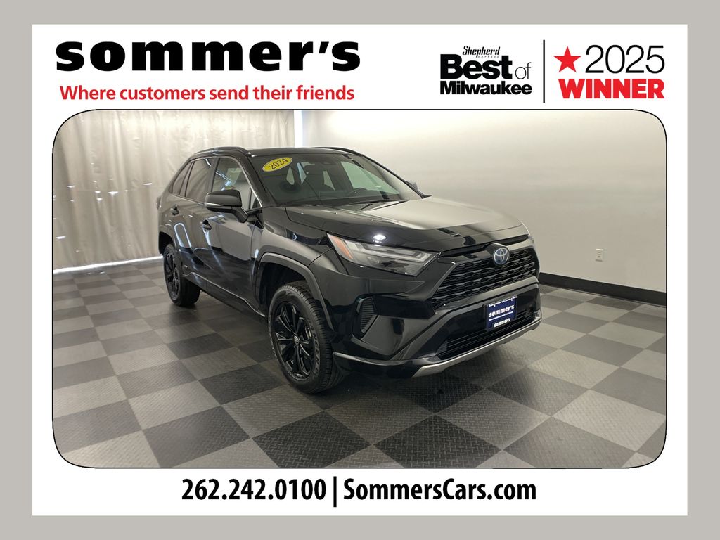 Midnight Black Metallic 2024 Toyota RAV4 Hybrid SUV / Crossover All-Wheel Drive Continuously Variable Transmission