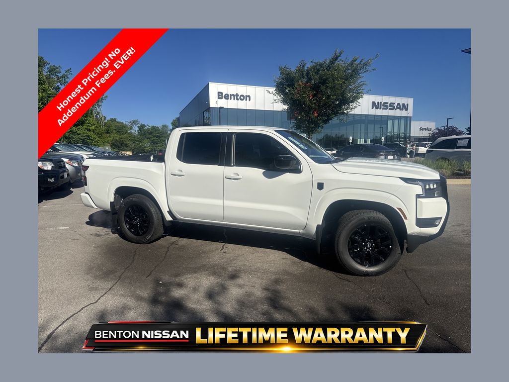 Glacier White 2026 Nissan Frontier Pickup Truck Four-Wheel Drive 9-Speed Automatic Overdrive
